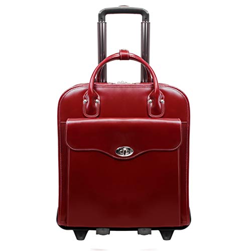 McKlein Women's Briefcase, Red, 14"x5"x16.5"