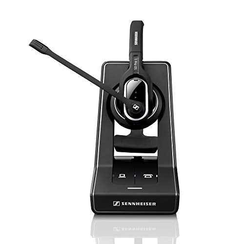 Sennheiser SD Pro 1 ML (506010) - Single-Sided, Multi Connectivity Wireless DECT Headset for Desk Phone & Certified for Skype for Business, Ultra Noise-Cancelling Microphone (Black)