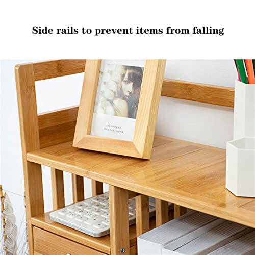 zxb-shop Bookshelf Simple Desktop Bookshelf Storage Rack Desk Small Storage Rack Desktop Organizer File Rack Wooden Large Capacity Bookcase