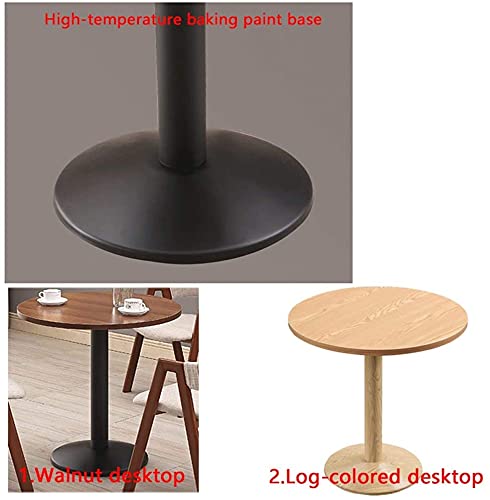 AkosOL Office Table and Chair Set - Solid Wood Round Table with 4 Chairs (70cm)