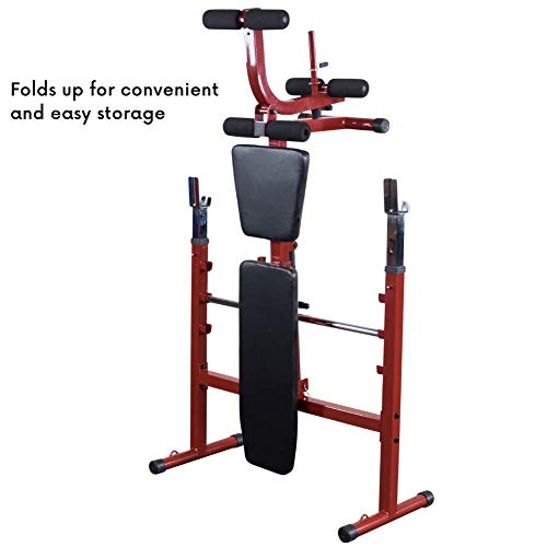 Body-Solid Best Fitness BFOB10 Adjustable Olympic Folding Weight Bench for Home Gym