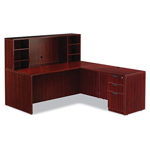 Alera Valencia Series Straight Front Desk Shell - Mahogany