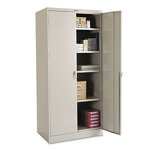 Tennsco Deluxe Steel Storage Cabinet 36x24x78" with 4 Adjustable Shelves, Black