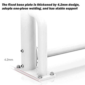 ZXNRTU Multifunctional Wall Mounted Pull Up Bar, Chin-Up Bars for Home Gym Workout Strength Training Equipment Fitness Dip Stand (Color : White)