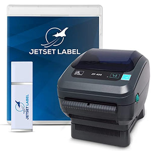 JetSet Label Zebra ZP450 Network Edition Thermal Barcode Printer | USB & Ethernet Connectivity 203 DPI Resolution | UPS WorldShip Compatible | Software Included