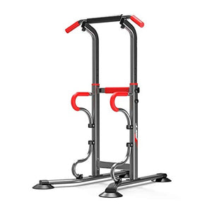 ZLQBHJ Pull Up & Dip Stand Power Tower,Home Gym Height Adjustable Multi-Function Fitness Strength Training Equipment Exercise Workout Station