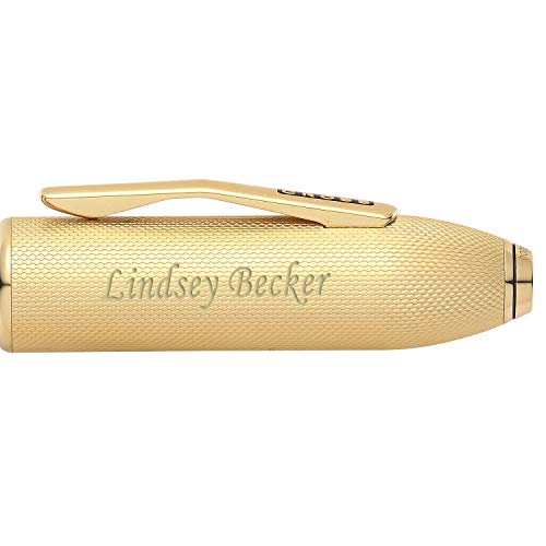 Cross Pen | Engraved Cross Peerless 125 Rollerball - 23K Gold Plated Pen. Custom Engraving of a Name or Message by Dayspring Pens Included for a Unique Luxury Gift Pen.