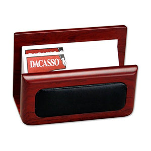 Dacasso Rosewood and Leather Desk Set, 8-Piece