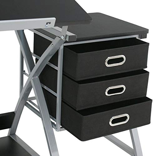Drawing Desk Art Hobby Drafting Table Art Craft Folding Adjustable With Stool YJYDD