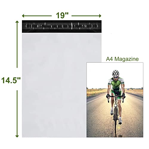 SJPACK 3000pcs 14.5x19 Poly Mailers 2.5 Mil Envelopes Shipping Bags with Self Sealing Stripe,White Poly Mailers