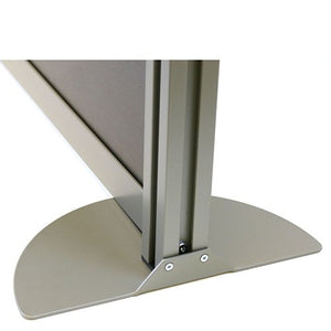 NBF Signature Series at Work Divider Panel - Gray Laminate, Plexiglass, & Brushed Nickel, 96”Wx76”H