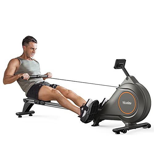 Niceday Rowing Machine for Home Use, Hyper-Quiet Magnetic Rower with16 Resistance Levels