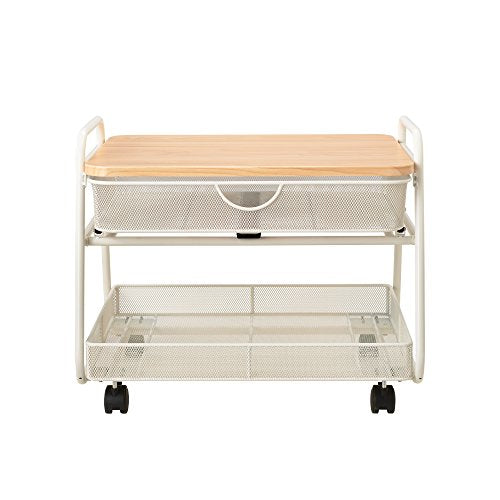 Safco Products Onyx Under-Desk Mobile Machine Stand White, 21"W x 16"D x 17.5"H