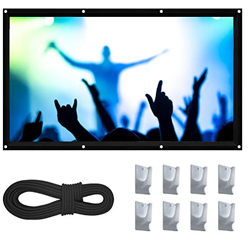 Optoma UHD60 4K Ultra High Definition Home Theater Video Projector (Renewed) Bundle with Minolta 120-Inch Home Theater Projector Screen 16:9 Indoor Outdoor