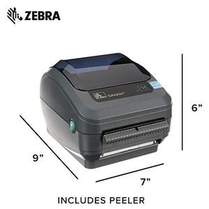Zebra - GX420d Direct Thermal Desktop Printer for Labels, Receipts, Barcodes, Tags, and Wrist Bands - Print Width of 4 in - USB, Serial, and Ethernet Port Connectivity (Includes Peeler)