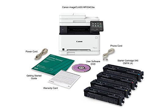 Canon Color imageCLASS MF634Cdw (1475C005) All-in-One, Wireless, Duplex Laser Printer, 19 Pages Per Minute (Comes with 3 Year Limited Warranty), Amazon Dash Replenishment Ready