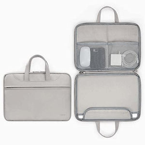 SFFZY PU Leather Laptop Bag Portable Waterproof Notebook Bag Sleeve Handbag Women Men (Color : B, Size : 17-inch)