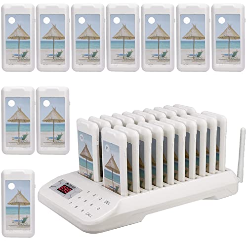 Retekess TD172 Restaurant Pager System with Vibrate, 999 Beepers - 30 Pagers for Restaurants