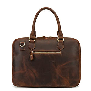 LSDJGDDE 1pcs Retro Handmade Men's Handbag Diagonal Men's Bag Briefcase Business Computer Bag (Color : A, Size : 36 * 26 * 3.5cm)