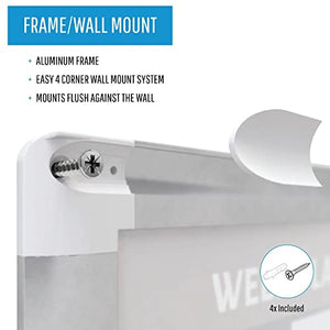 MasterVision Magnetic Dry Erase 12 Month Yearly White Board Planner, Wall Mounting, Sliding Marker Tray, 36" x 48", Aluminum Frame (GA05106830), 3' x 4'