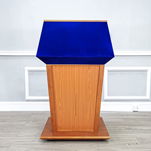 FixtureDisplays Presidential Podium with Blue Fabric Top 31X23X50" - 119803NEW-NPF