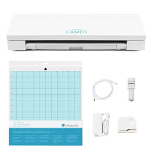 Silhouette Wireless Cutting Machine-AutoBlade-Dual Carriage-Studio Software, 12, Cameo 3-Classic White Edition