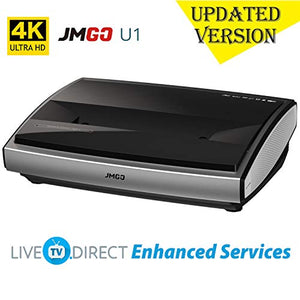 CACACOL Updated JmGO U1 Laser TV Home Cinema Projector | Native 4K UHD | Ultra Short Throw | ALPD 3.0 | 2400 ANSI Lumens | HDR10 | Dolby DTS Hi-Fi Sound | Global Version