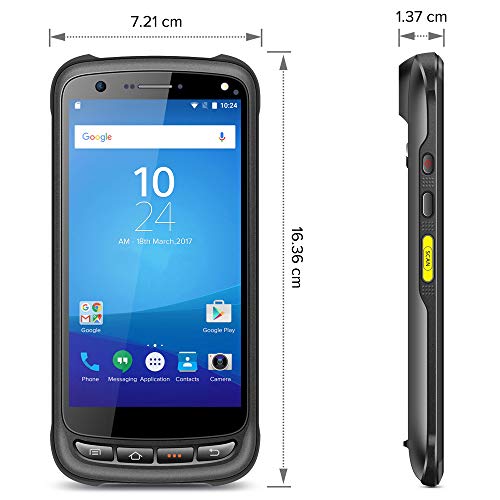 Android Rugged Terminal NFC MUNBYN Industiral Moblie PDA with 2D QR Zebra Barcode Scanner with 4G WiFi GPS BT Wireless Data Collector Support Loyverse POS Software, WMS
