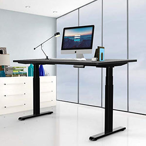 AIMEZO Dual Motor Electric Adjustable Desk Base Standing Workstation Smart Desk Adjustable Height Sit Stand Home Office Standing Desk Frame with 3 Tiers Legs/ 4 Memory Preset Button Controller