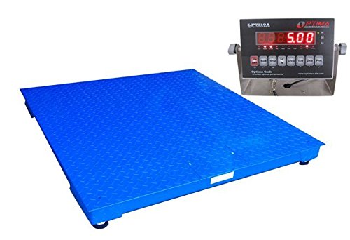 Optima Scales OP-916-7x7-20 Heavy Duty Pallet & Floor Scale - 7 x 7 ft.44; 20K lb. x 5 lb.