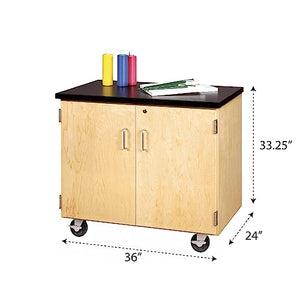 Diversified Woodcrafts Classroom Mobile Lab Cabinet, Oak