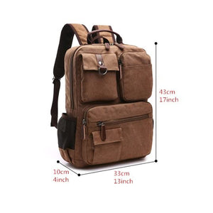 GYZX Men's Laptop Backpack Backpack Canvas School Bag Travel Backpack Teen Men's Bag (Color : A, Size : One Size)