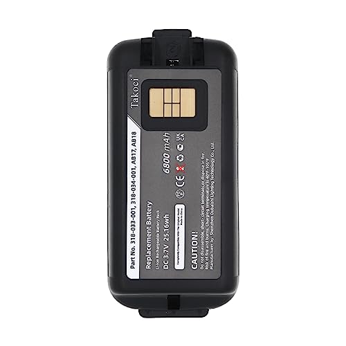 Yoejoeq Replacement Battery (10pcs) for Honeywell CK75 CK71 CK70 CK3B CK3 CK3X CK3XR CK65 EDK60K EDK61K 318-034-013, 318-034-023 CK65-BTSC BarcodeScanner 6800mAh