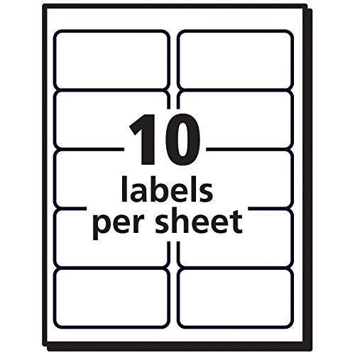 Avery WeatherProof Mailing Labels, TrueBlock Technology, Laser Printers, 2" x 4", Bulk Pack of 5,000 (95523)