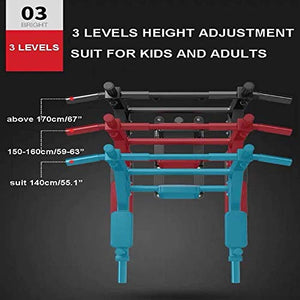 Lcyy-Bike Pull Up Bar,Multi Function Wall Mount Chin Up Bar, Height Adjustable Pull-Up Bar, Multi Grip Strength Training Equipment for Home Gym, 880 LB Weight Capacity,Black