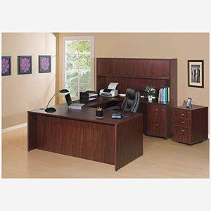 Lorell LLR69388 69000 Series Desk, Mahogany