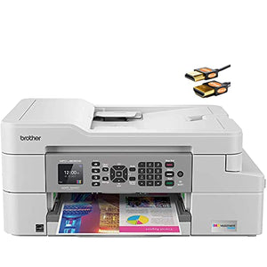 Brother INKvestmentTank MFC-J805DW All-in-One Color Inkjet Printer - Print Scan Copy Fax - WiFi- Mobile Printing - Auto 2-Sided Printing - Up to 20-Sheet ADF - 1.8" Color LCD + iCarp HDMI Cable