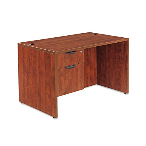 Alera Valencia Series Straight Desk Shell, 47 1/4 X 29 1/2 X 29 5/8, Med Cherry