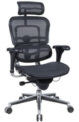 Ergohuman Executive Chair with Headrest - Black