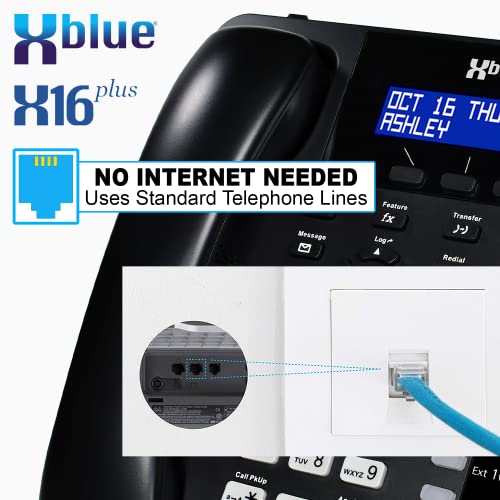 Xblue X16 Plus Small Business Phone System Bundle with (6) XD10 Digital Phones - Auto Attendant, Voicemail, Caller ID