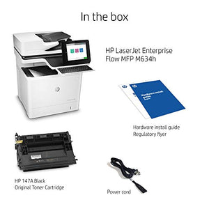 HP LaserJet Enterprise Flow MFP M634h Monochrome Multifunction Duplex Printer (7PS95A)