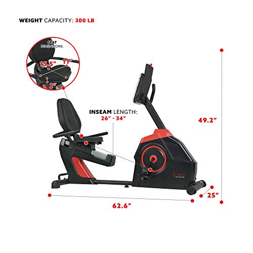 Sunny Health & Fitness Evo-Fit Cardio Recumbent Bike - SF-RB4954
