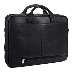 McKleinUSA S Series, Bridgeport, Pebble Grain Calfskin Leather, 17" Large Leather Laptop & Tablet Briefcase, Black (15475)
