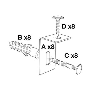 Luxor Home School Classroom Wall-Mount Magnetic Music Notation Whiteboard - 72"W x 48"H