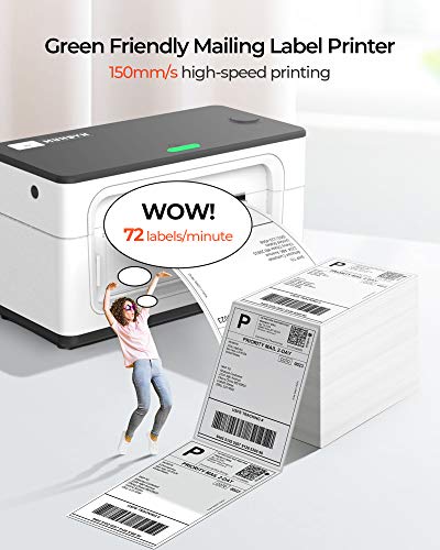 MUNBYN Thermal Label Printer 300DPI, 4x6 Shipping Label Printer for Shipping Packages & Small Business, Thermal Printer for Shipping Labels with USPS UPS Shopify Ebay, One-Click Setup for Windows Mac