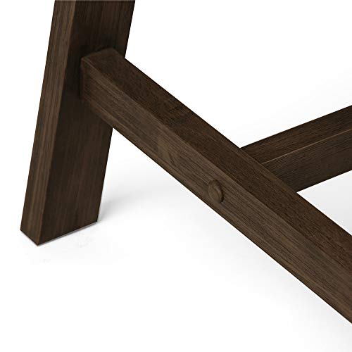 SIMPLIHOME Dylan SOLID WOOD Modern Industrial 60 inch Wide Home Office Desk, Writing Table, Workstation, Study Table Furniture in Dark Tobacco Brown