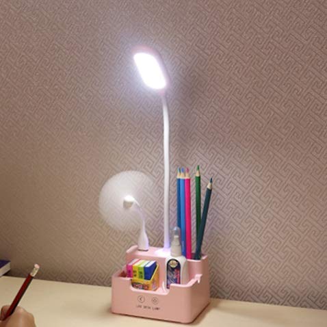 Rechargeable Desk Lamp Multi-Function LED Eye-Caring Dimmable Table Lamp Blue