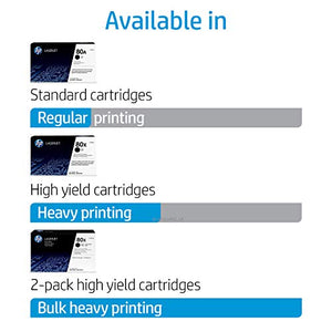 HP 80X | CF280XD | 2 Toner Cartridges | Black | High Yield