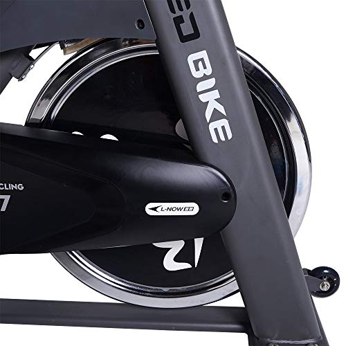 pooboo Pro Belt Drive Exercise Bike Stationary, Indoor Cycling Bike Trainer High Weight Capacity, Heavy Duty Flywheel with Commercial Standard by