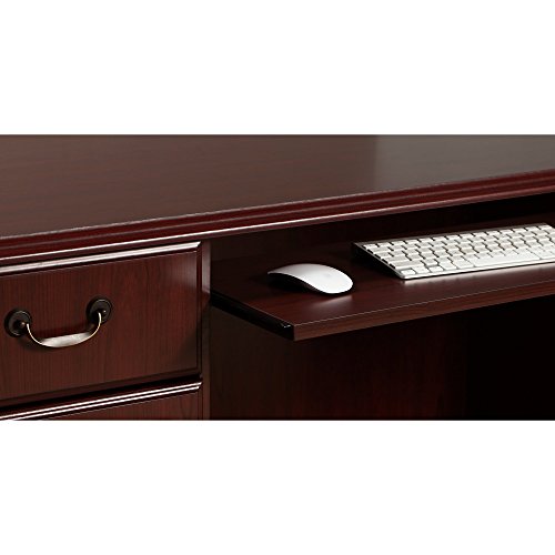 kathy ireland Home by Bush Furniture Bennington L-Desk in Harvest Cherry